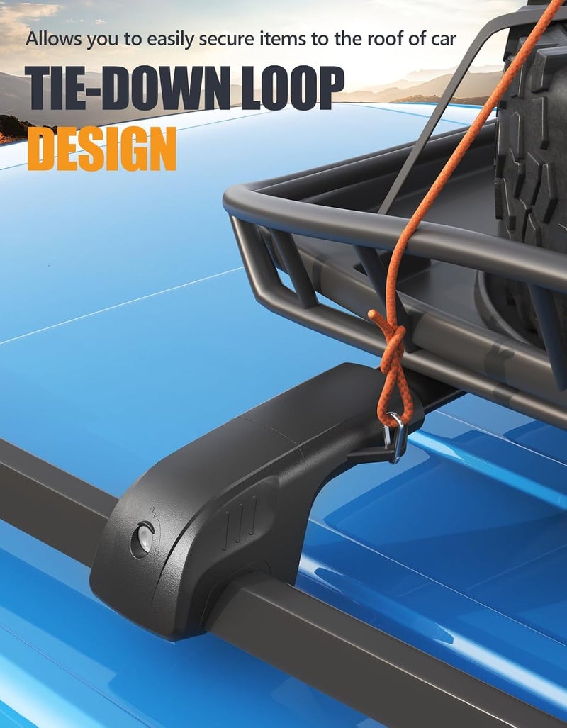 KINGGERI 300lbs Roof Rack Cross Bars Compatible with Ford Escape 2013-2019 with Raised Side Rails, Lockable Heavy Duty Aluminum Roof Rails Crossbars Luggage Kayak Canoe Snowboard Car SUV Accessories - Image 5